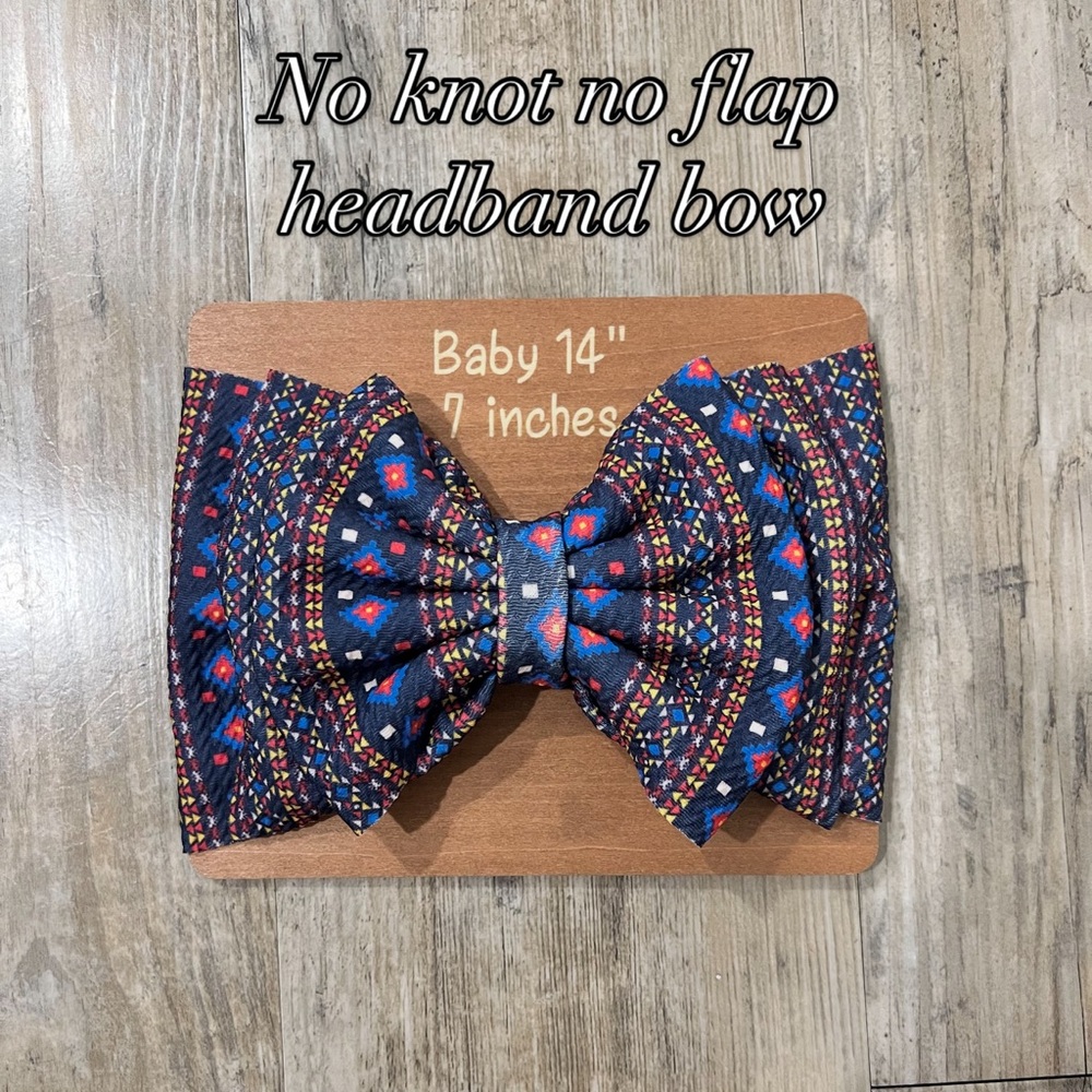 Colorful Patterned Headband Bow